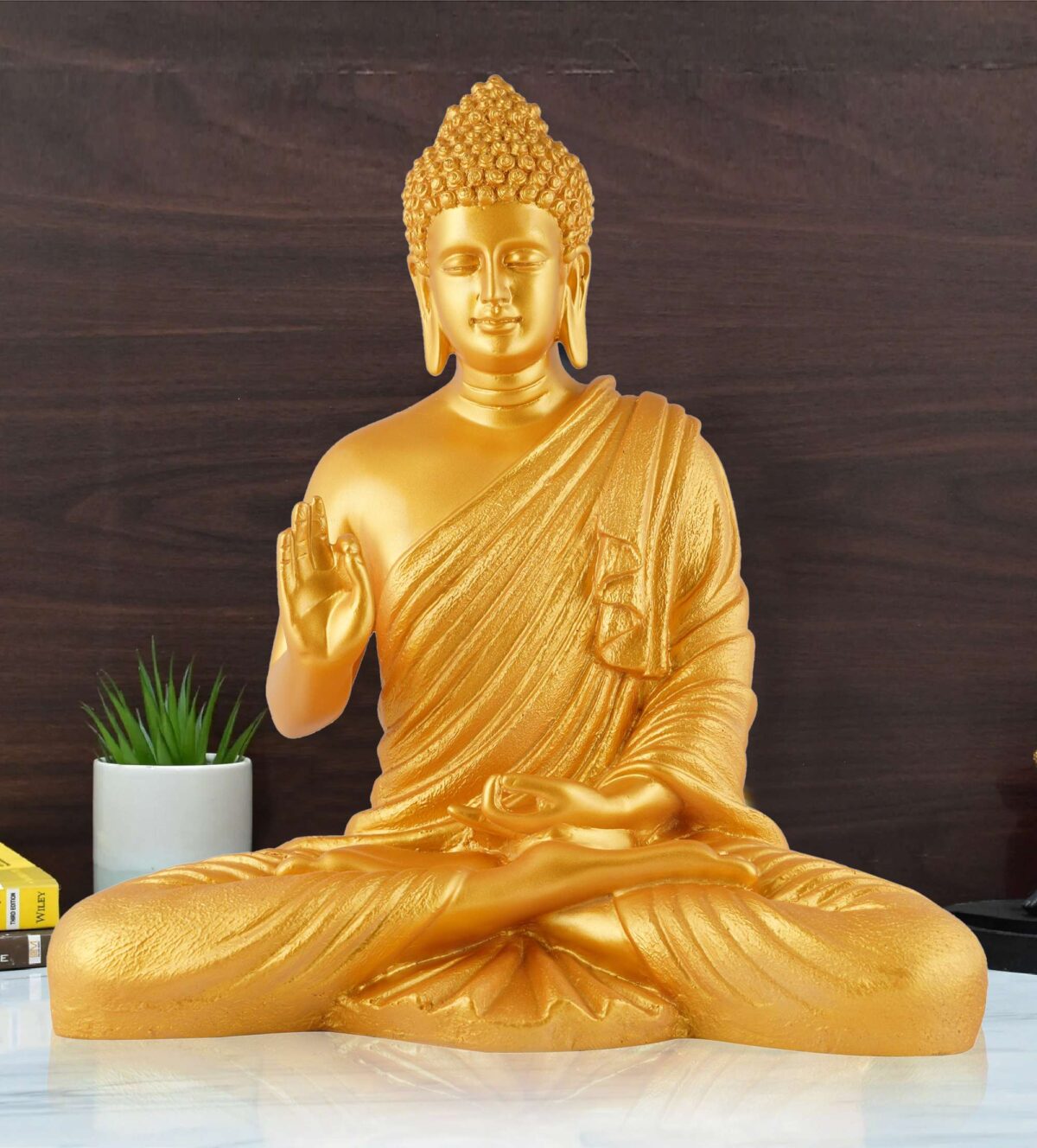 Buddha Idol Statue Showpiece Gift Gifting Item Polystone Home Decor Decoration