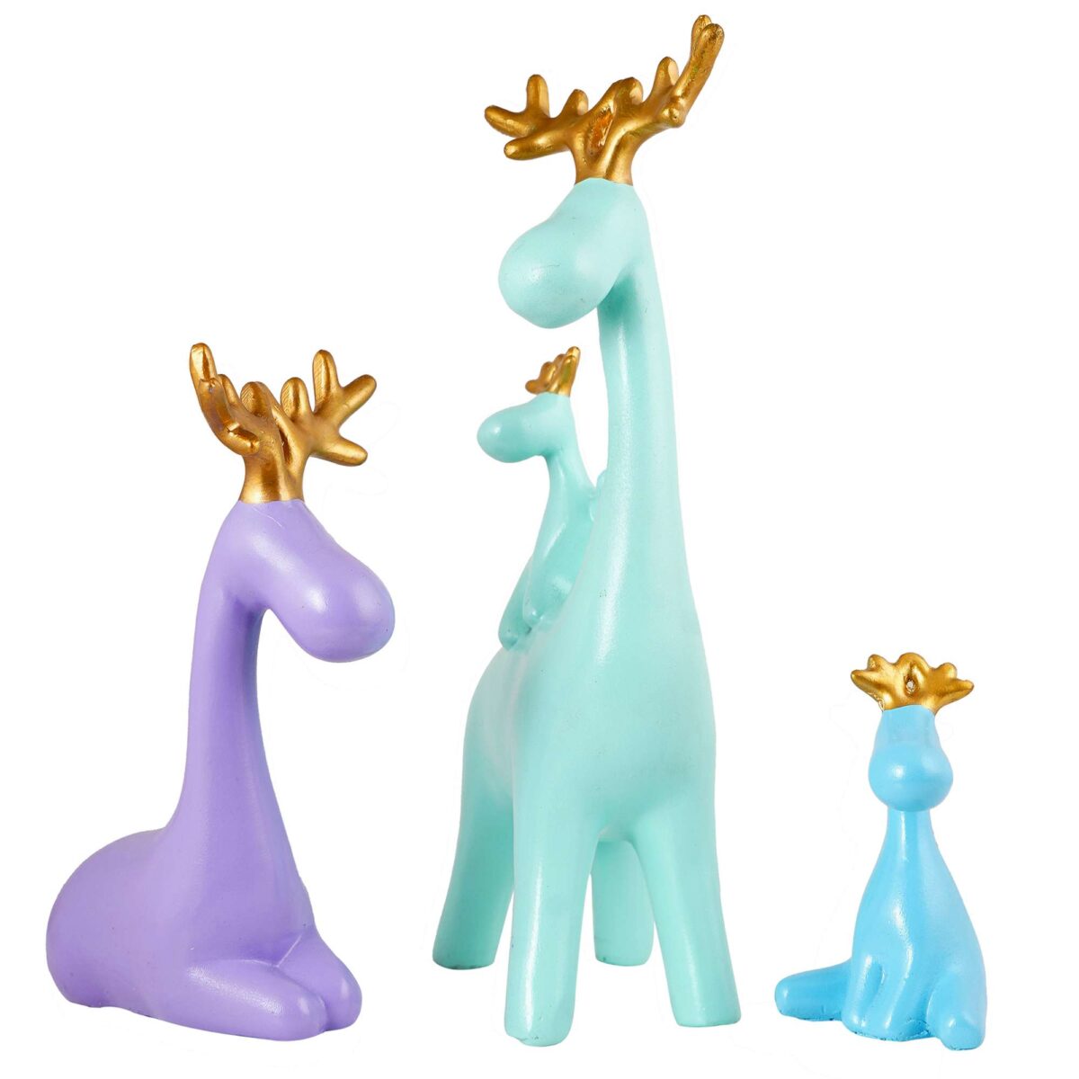 Deer Family Showpiece for Home Decor Showpiece | Reindeer Family Statue for Home Decor (Set of 3) - Image 2