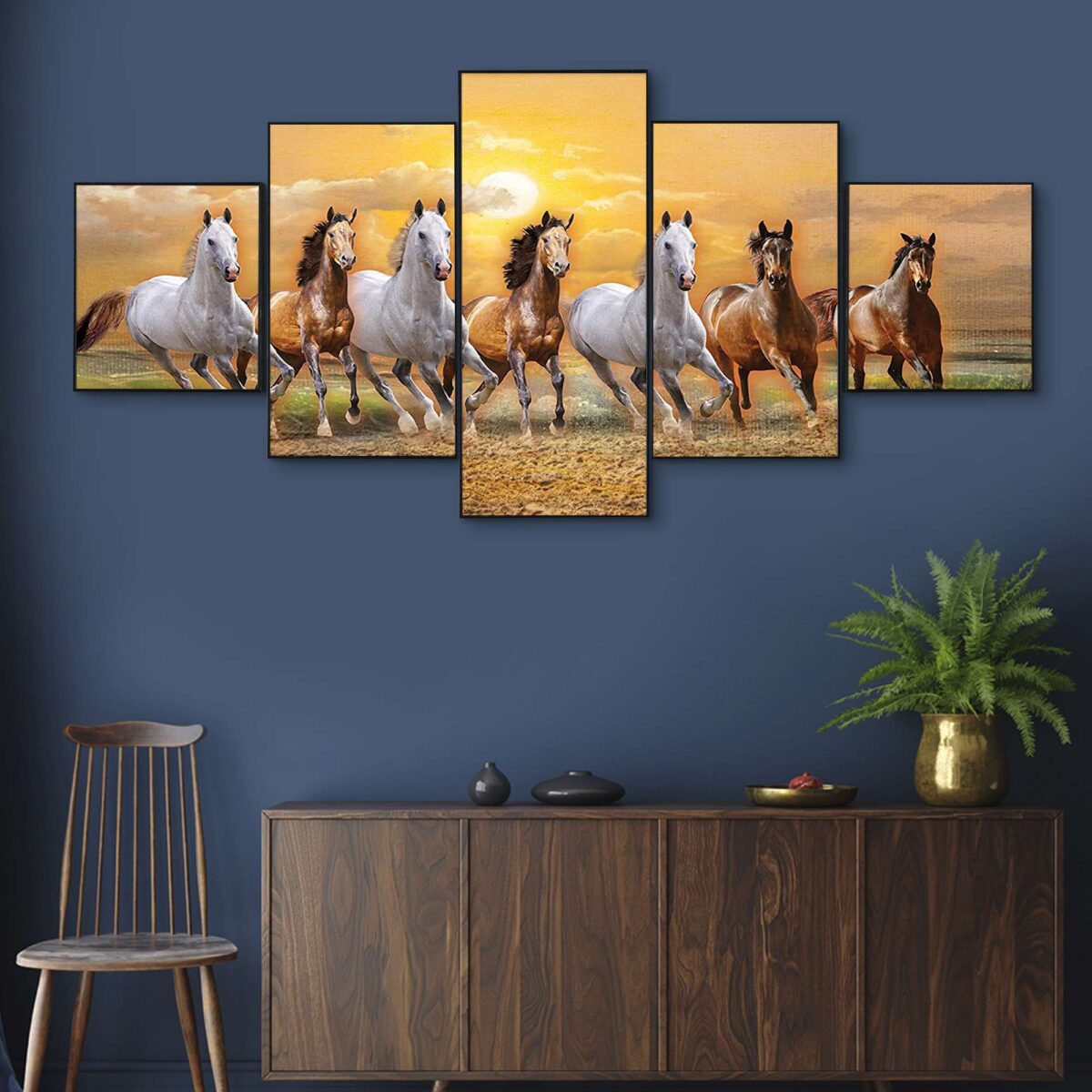 Set Of Five Framed Digital Wall Painting