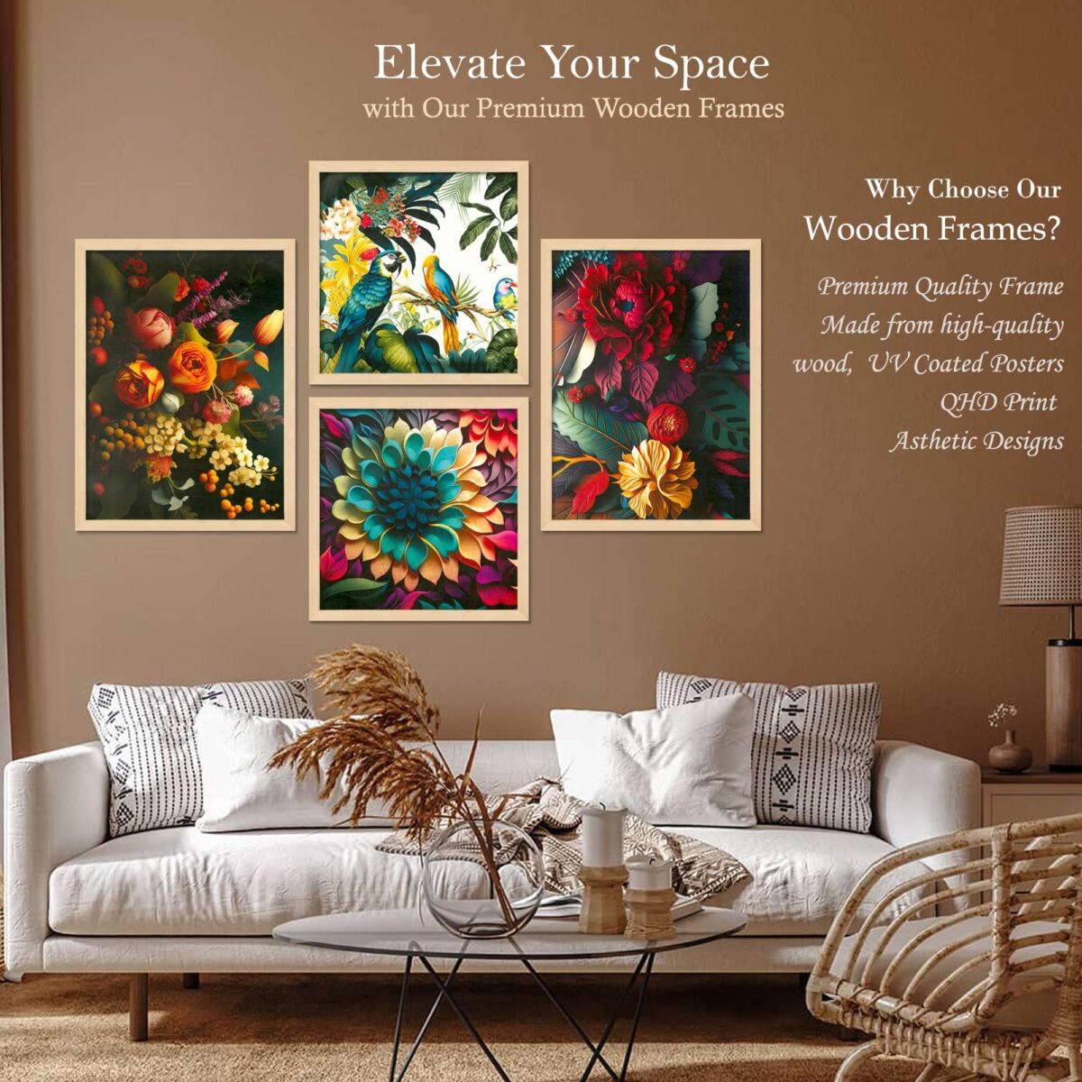 SET OF 4 DIGITAL WALL PAINTING - Image 2