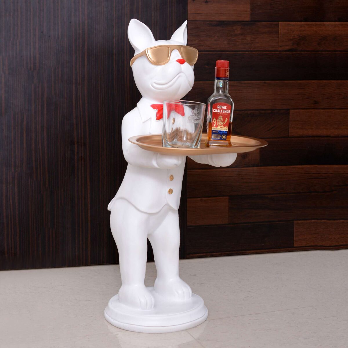 Cool Dog Showpiece with Plate for Home Dcor Item | Kitchen,Bedroom,Office,Dinning Table Decorative Item